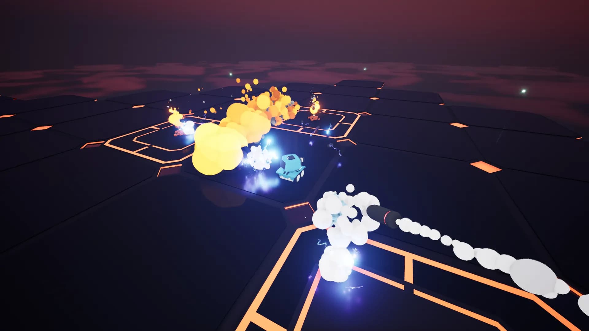 Screenshot 4: Tank in intense combat with various kinds of towers