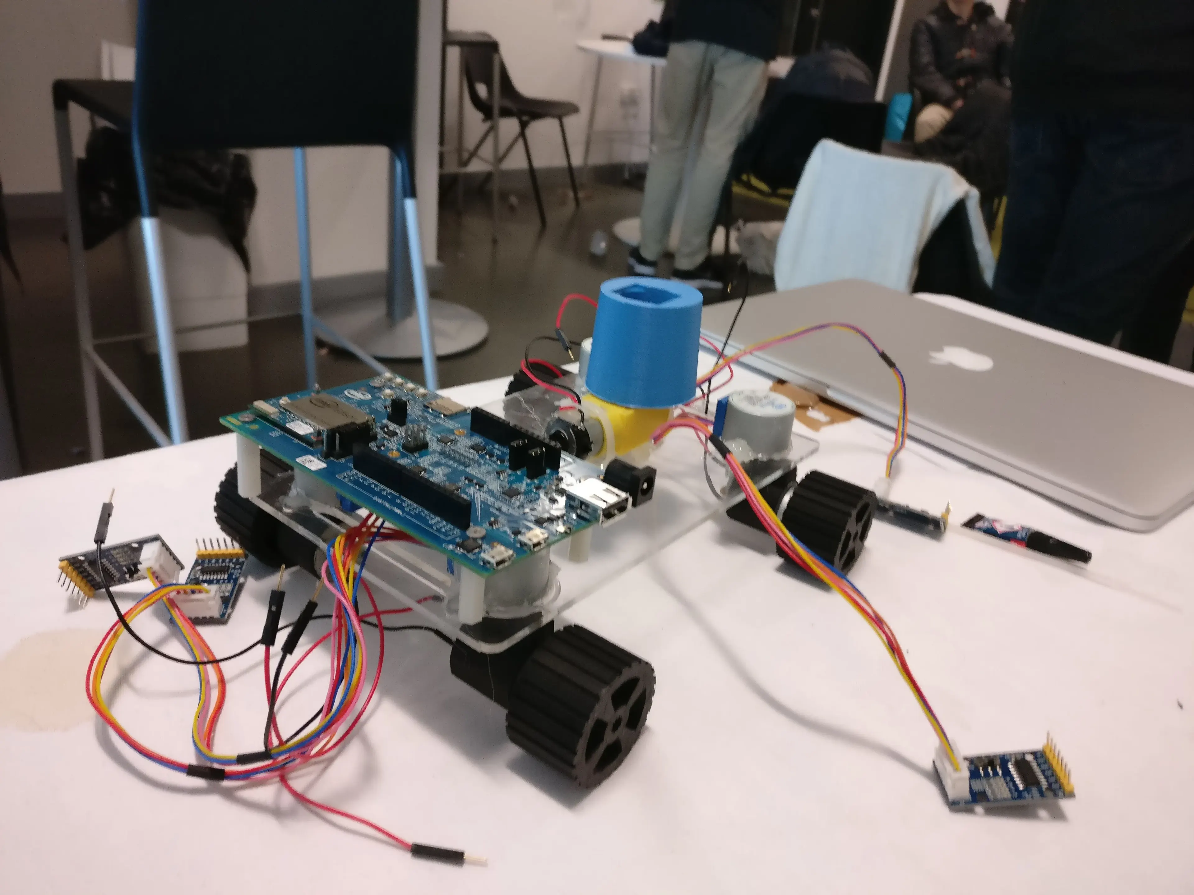 Intel Edison Robot with 3D Printed Parts Prototype