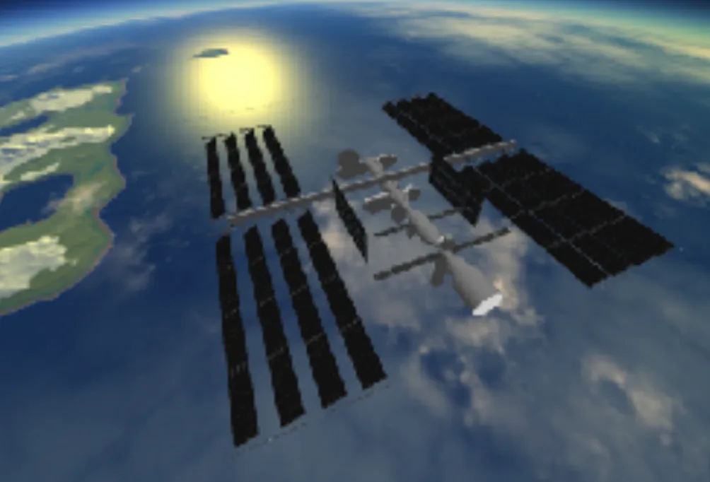 Screenshot of the ISS scene